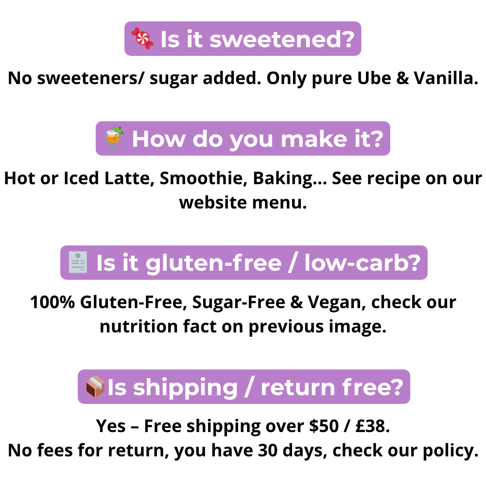 Organic Ube Powder - Premium Authentic Ube for Lattes & Baking